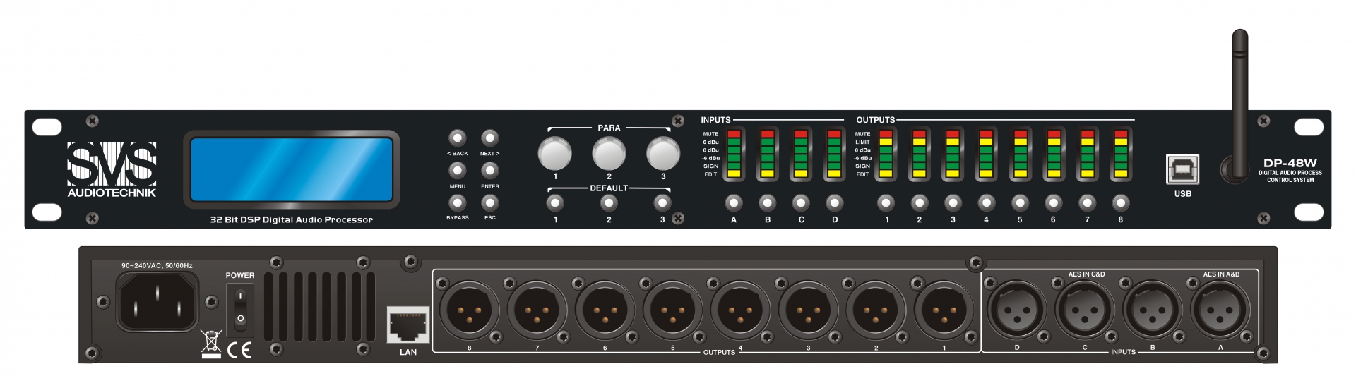 SVS Audiotechnik DP-48W Цифровой процессор: 4 входа 8 выходов в Пскове