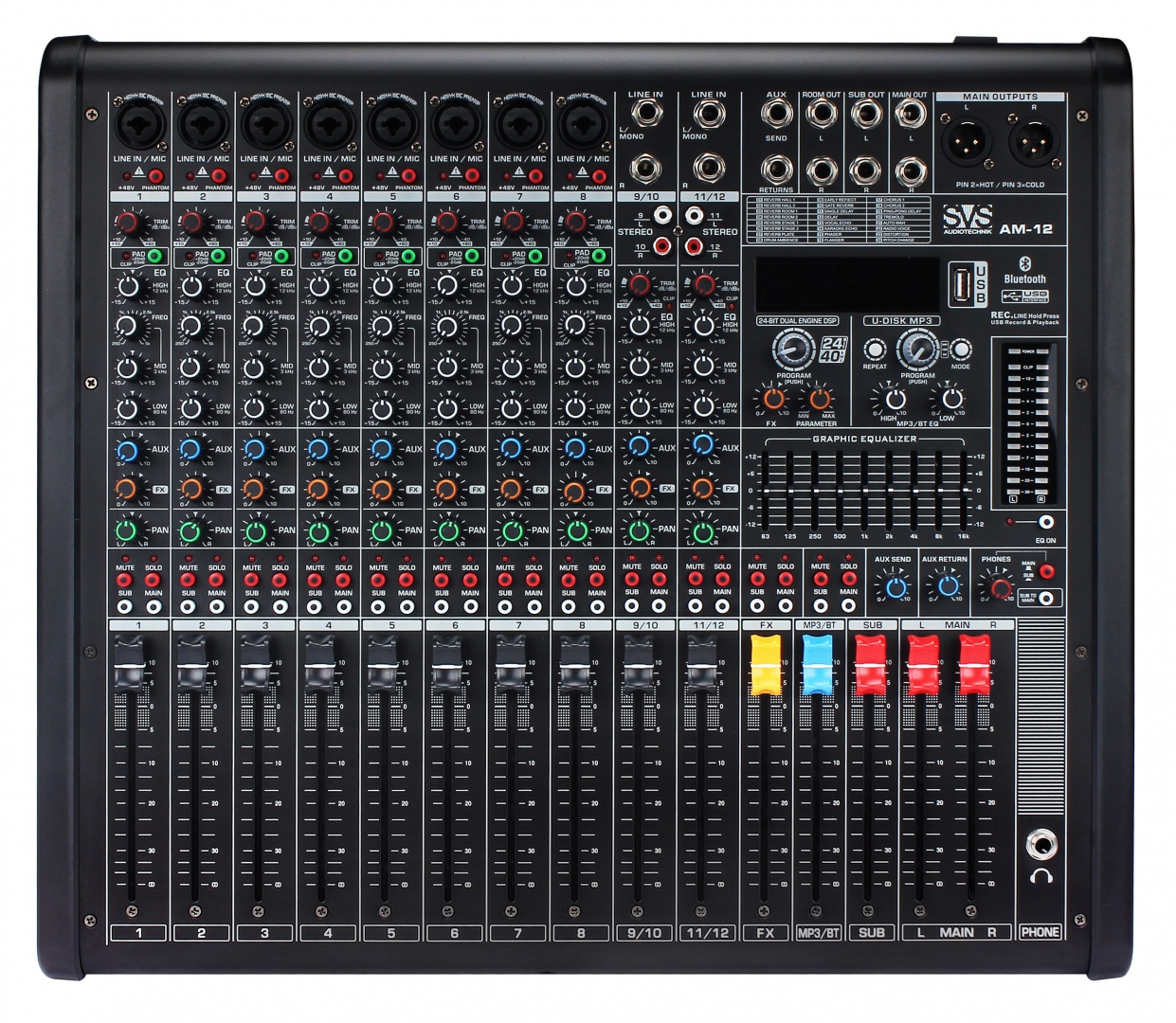 SVS Audiotechnik mixers AM-12 Микшерный пульт аналоговый, 12-канальный в Пскове