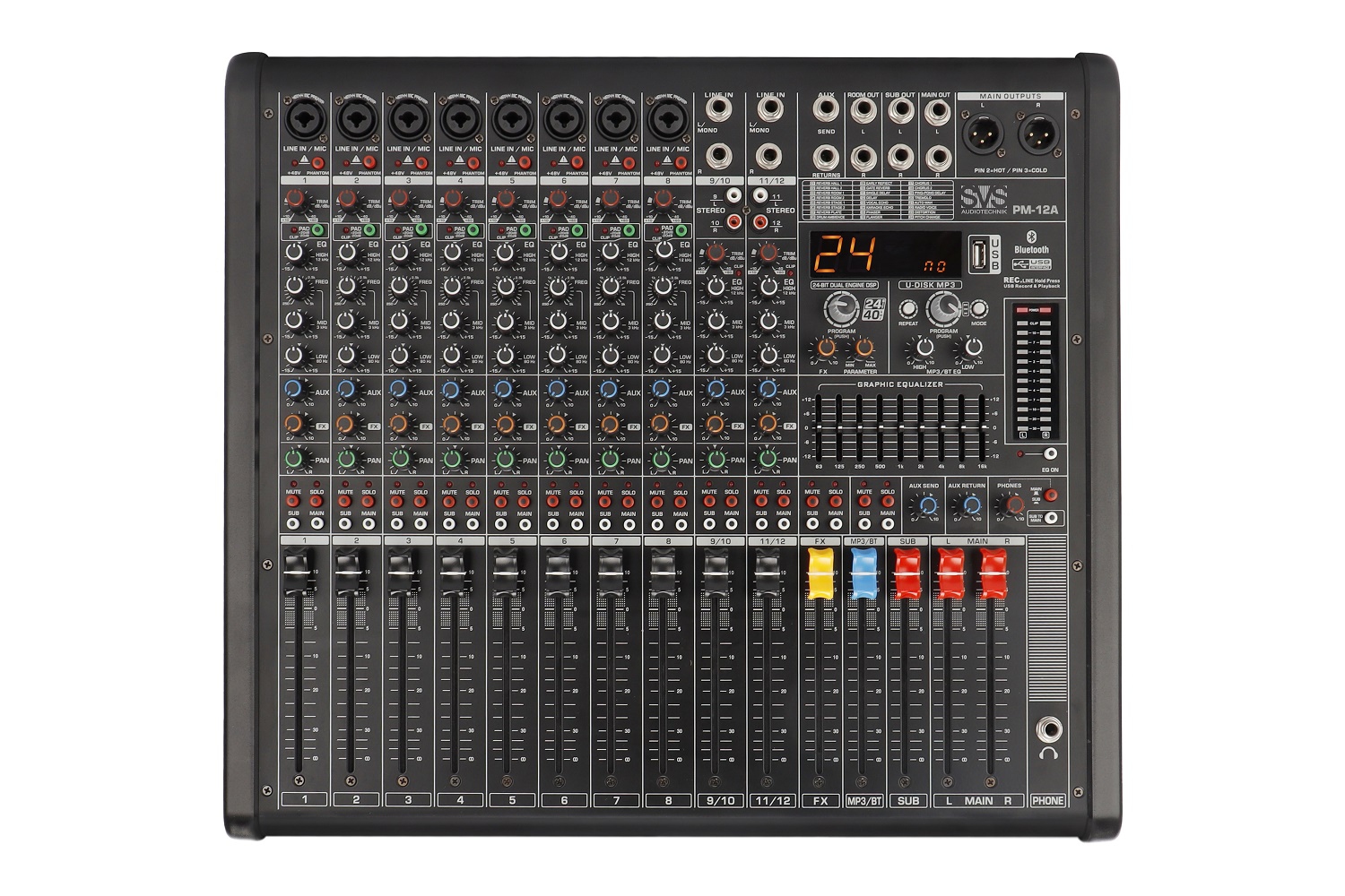SVS Audiotechnik mixers PM-12A Активный аналоговый микшерный пульт, 12-канальный в Пскове